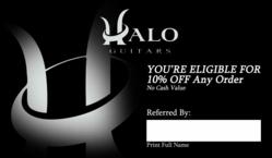 Halo Custom Guitars' Referral Rewards Program Provides Discounts to New Customers While Rewarding Existing Customers
